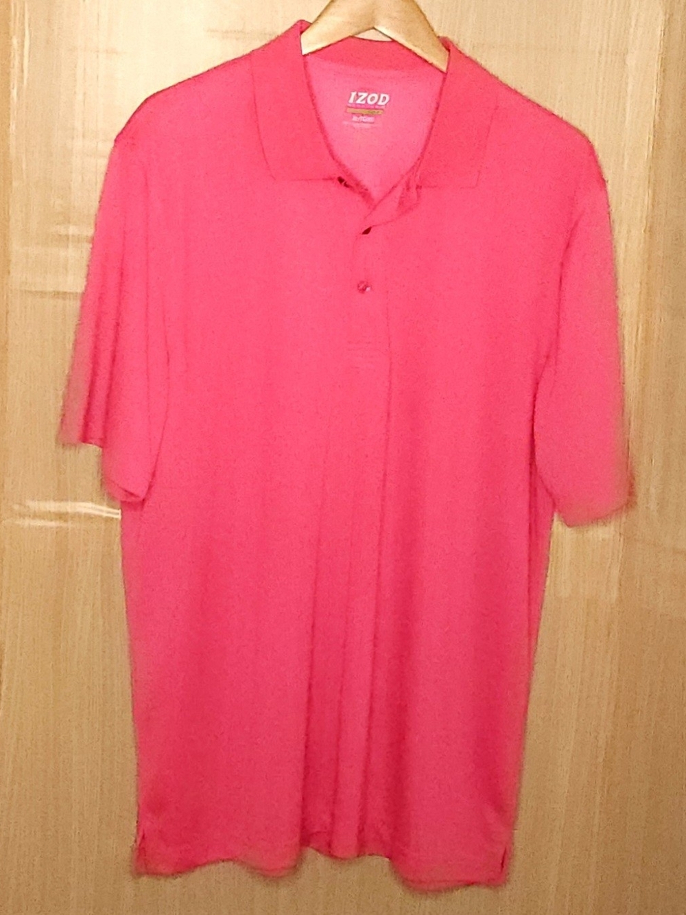 Izod men’s pink short sleeve golf polo XL.